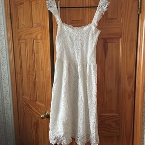 Anthropologie Maeve white Lace Dress